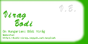 virag bodi business card